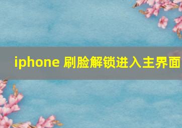 iphone 刷脸解锁进入主界面